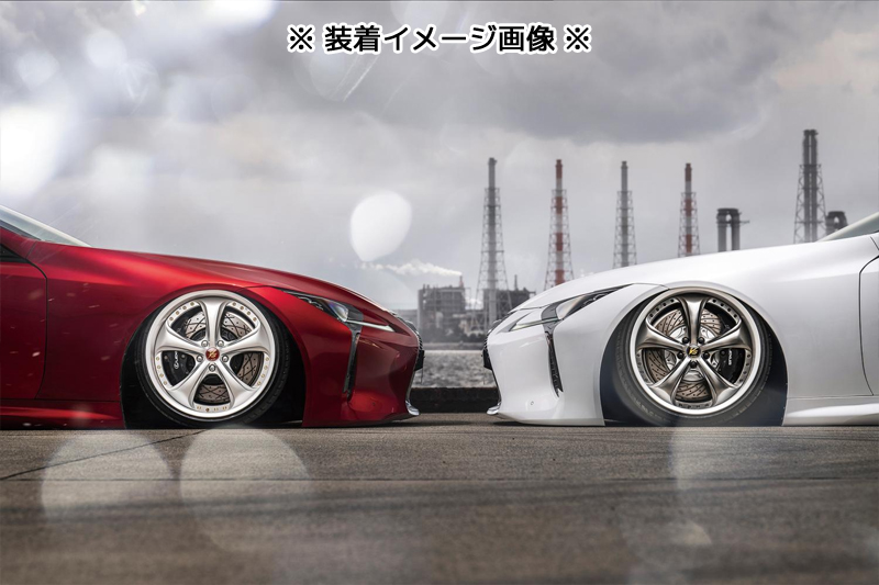 20インチ 8.0J 5H/114.3 FULL REVERSE BIG CALIPER Rdisk ワーク ホイール VS KF# ライトグレイッシュシルバー (1本)の画像