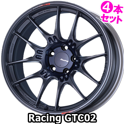 (4本価格) 19インチ 9.5J 5/120 エンケイ レーシング GTC02 (MBK) ホイール 4本セット｜car-mania