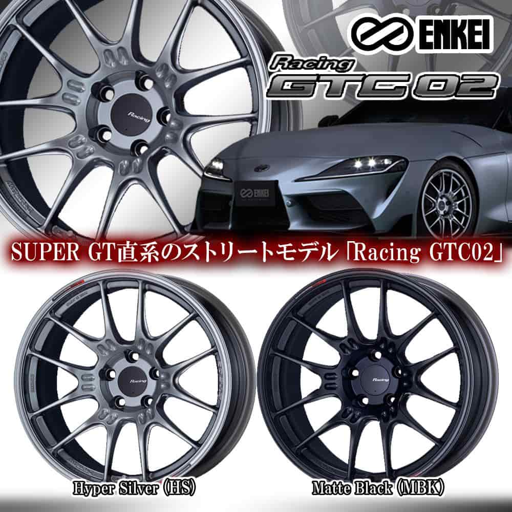 (4本価格) 18インチ 9.0J 5/100 エンケイ レーシング GTC02 (MBK) ホイール 4本セット｜car-mania｜02