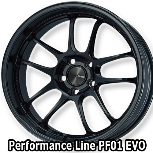 (1本価格) 18インチ 9.5J 5/112 エンケイ パフォーマンスライン PF01 EVO (MBK) ホイール 1本