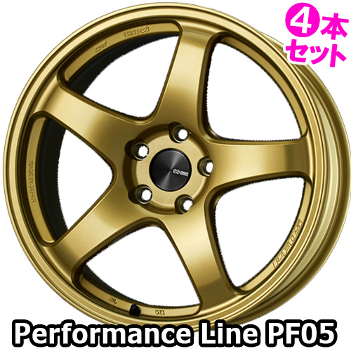 (4本価格) 15インチ 5.0J 4/100 エンケイ パフォーマンスライン PF05 (G) ホイール 4本セット｜car-mania