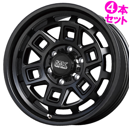 (4本価格) 17インチ 8.0J 6/139.7 ホットスタッフ マッドクロス アイヴァー (MTBK) ホイール 4本セット
