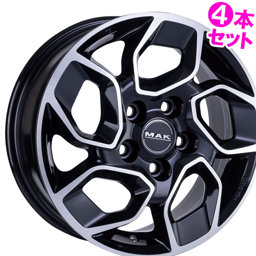 4本価格) 16インチ 5.0J 4/100 ウェッズ ノヴァリス アセットS1 (BLK/G