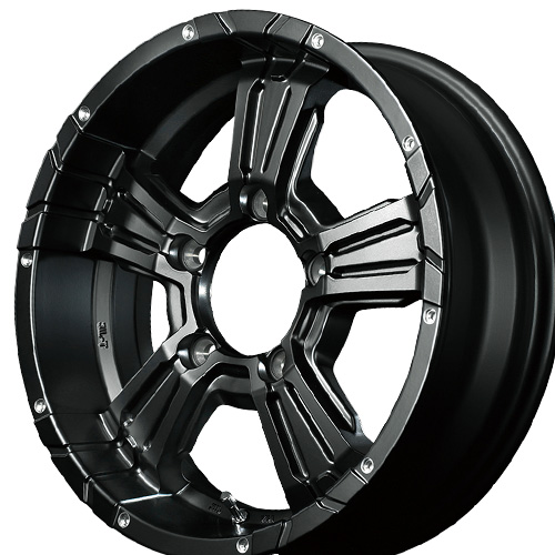 (1本価格) 16インチ 6.0J 5/139.7 マルカ ナイトロパワー クロスクロウ (SB) ホイール 1本