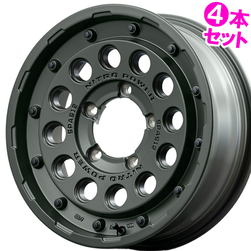 (4本価格) 16インチ 6.0J 5/139.7 マルカ ナイトロパワー H12ショットガン タクティカルエディション (SOG) ホイール 4本セット