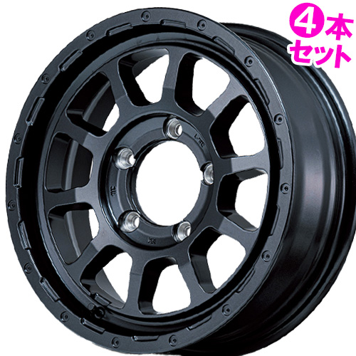 (4本価格) 16インチ 5.5J 5/139.7 マルカ ナイトロパワー M10 パーシング バレルブラック エディション (BBK) ホイール 4本セット