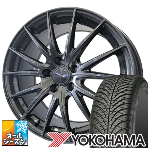 (ヴェゼル RV3-6) 215/60R16 ヨコハマ ブルーアース4S 16インチ オールシーズンタイヤ ホイール 4本セット ヴェルヴァ スポルト2｜car-mania