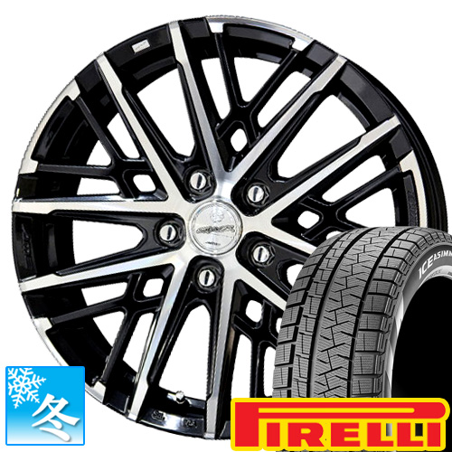 PIRELLI ICE ASIMMETRICO 195/55R16 5穴 ホイール付き×4本セット
