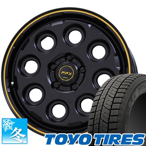 165/70R14 トーヨー  オブザーブ ギズ2 14インチ スタッドレスタイヤ ホイール 4本セット ミルエイト 14×4.5 4穴 PCD100