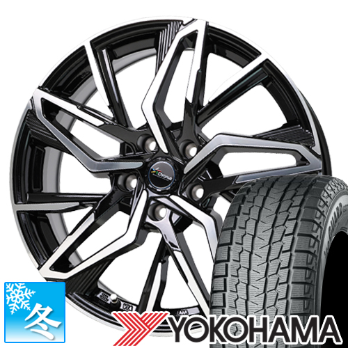 235/55R18 ヨコハマ アイスガードSUV 18インチ スタッドレスタイヤ ホイール 4本セット ザイン SS (シルバー) 18×7.5 5穴 PCD114.3