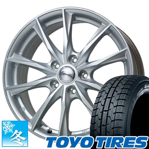 155/65R14 トーヨー ガリット ギズ 14インチ スタッドレスタイヤ ホイール 4本セット エクシーダー E06 14×4.5 4穴 PCD100｜car-mania