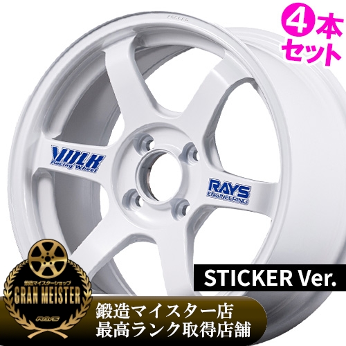 (�V���i)(4�{���i) 16�C���` 5.5J 4/100 ���C�Y �{���N���[�V���O TE37 �\�j�b�N 30TH �X�e�b�J�[ Ver (WH) �z�C�[�� 4�{�Z�b�g