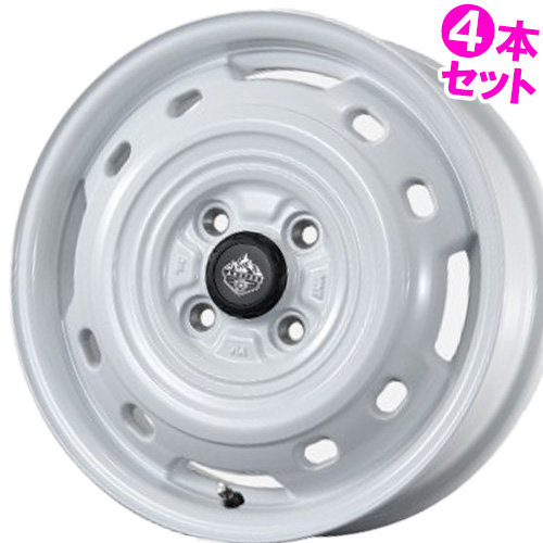4本価格) 12インチ 3.5B 4/100 トピー ランドフット XFG (WH) ホイール