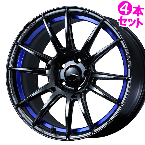 (4本価格) 17インチ 6.5J 4/100 ウェッズ ウェッズスポーツ SA 62R (BLC2) ホイール 4本セット :weds sa 62r blc2 17654100 4p:カーマニアNo.1