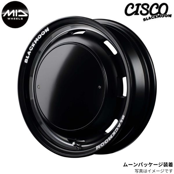 マルカ ホイール ガルシア シスコ ブラックムーン スズキ エブリィ ワゴン DA17W MID 【14×4.5J 4-100 INSET45 セミグロスブラック】 1本