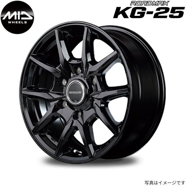 マルカ ホイール ロードマックス KG 25 日産 キャラバン 26系 MID 【15×5.5J 6 139.7 INSET45 ブラック】 1本単品 :mid qq e f2 i 8373d:車パーツDIY.com