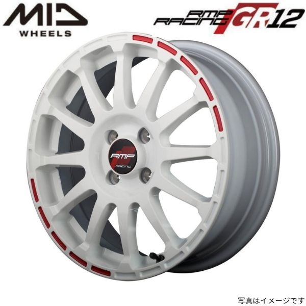 マルカ ホイール RMPレーシング GR12 スズキ スイフト ZC72S/ZD72S MID 【17×7.0J 4-100 INSET45 ホワイト】 1本単品｜car-parts-diy