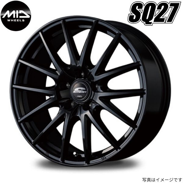 マルカ ホイール シュナイダー SQ27 トヨタ ノアヴォクシー MID 【15×6.0J 5-114.3 INSET52 メタリックブラック】 1本単品｜car-parts-diy