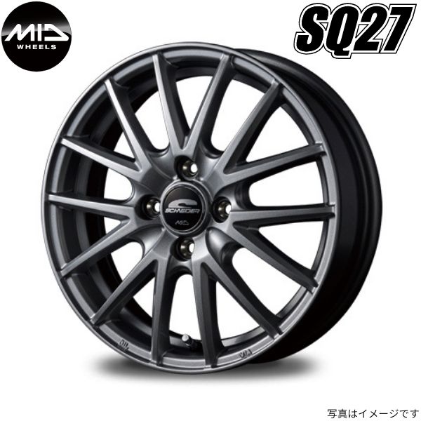 マルカ ホイール シュナイダー SQ27 ホンダ フィット GR系 MID 【14×5.5J 4-100 INSET45 メタリックシルバー】 1本単品