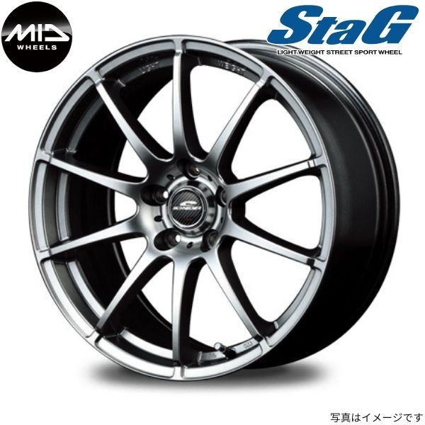 マルカ ホイール シュナイダー StaG スバル XV /ハイブリッド GT系 MID 【17×7.0J 5 100 INSET53 メタリックグレー】 1本単品 :mid qq e f2 i 13516d:車パーツDIY.com