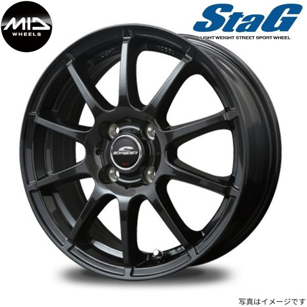 マルカ ホイール シュナイダー StaG スバル ディアスワゴン S321/331 MID 【13×4.0B 4-100 INSET42 ストロングガンメタ】 1本単品｜car-parts-diy