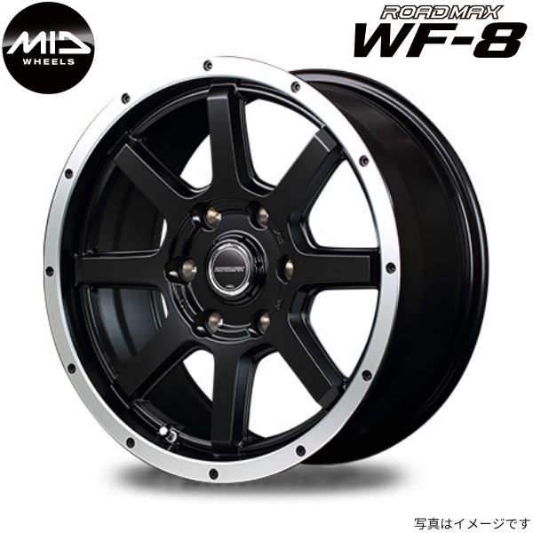 マルカ ホイール ロードマックス WF 8 トヨタ ハイラックスサーフ 210系 MID 【17×7.5J 6 139.7 INSET25 ブラック+FP】 1本単品 :mid qq e f2 i 12318d:車パーツDIY.com