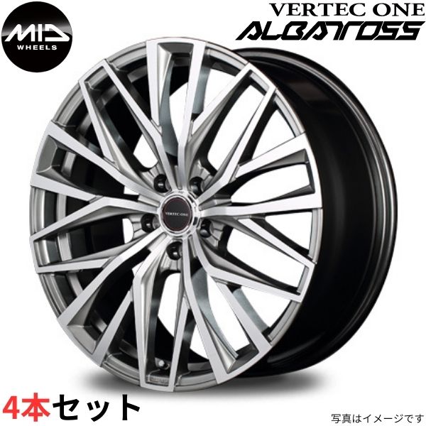 マルカ ホイール ヴァーテックワン アルバトロス スカイラインクロスオーバー 50系 MID 【18×7.0J 5-114.3 INSET48 シルバー】 4本セット