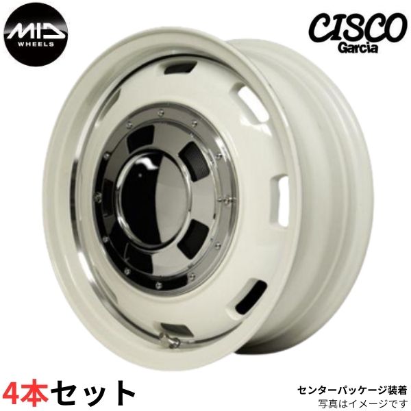 マルカ ホイール ガルシア シスコ 日産 NV100クリッパーリオ DR17W MID 【14×4.5J 4 100 INSET45 ホワイト】 4本セット :mid qq e f2 i 57522d:車パーツDIY.com