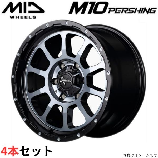 マルカ ホイール ナイトロパワー M10 パーシング トヨタ ハイラックス 125系 MID 【17×8.0J 6 139.7 INSET20 ブラック/DC+】 4本セット :mid qq e f2 i 55105d:車パーツDIY.com