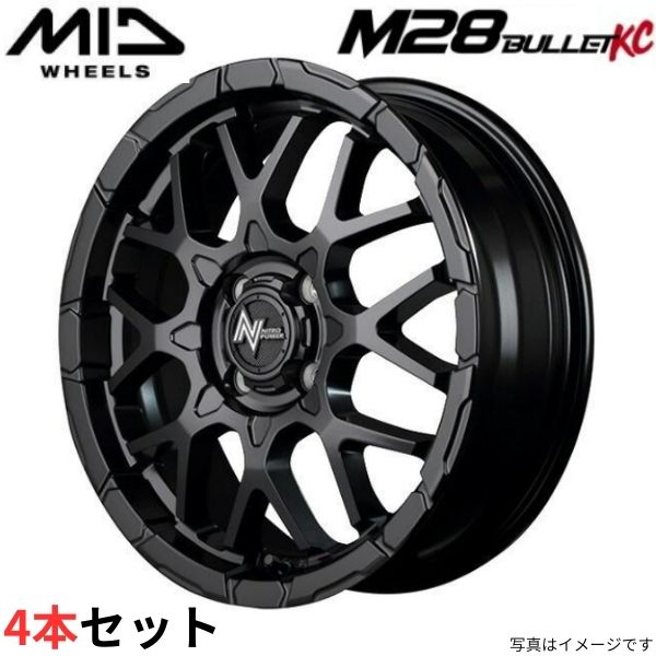 マルカ ホイール ナイトロパワー M28 バレットKC ミツビシ トッポ H82A MID 【15×5.0J 4 100 INSET48 セミグロスブラック】 4本セット :mid qq e f2 i 55133d:車パーツDIY.com