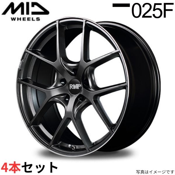 マルカ ホイール RMP 025F レクサス ES 10系 MID 【18×8.0J 5 114.3 INSET42 セミグロスガンメタ】 4本セット :mid qq e f2 i 62883d:車パーツDIY.com