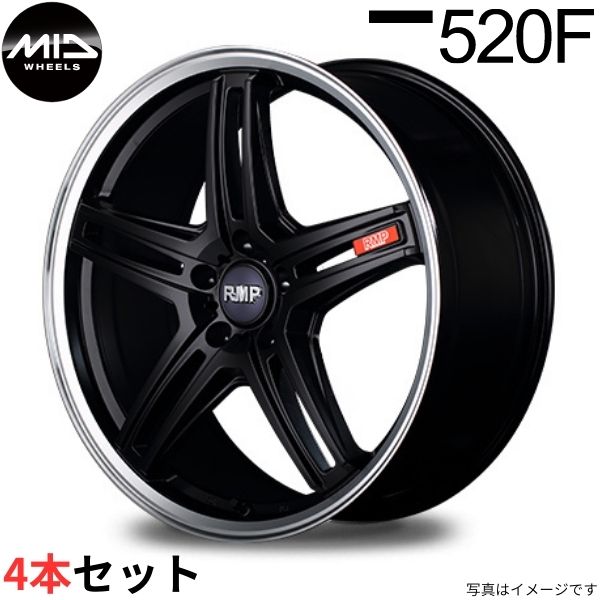 マルカ ホイール RMP 520F トヨタ エスティマ 50系/ハイブリッド MID 【17×7.0J 5-114.3 INSET48 セミグロスブラック】 4本セット