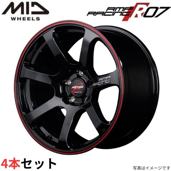 マルカ ホイール RMPレーシング R07 ミツビシ RVR/ローデスト GA系 MID 【17×7.0J 5-114.3 INSET48 レッド】 4本セット