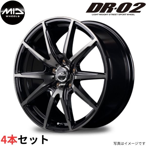 マルカ ホイール シュナイダー DR-02 ホンダ CR-Z ZF系 MID 【17×7.0J 5-114.3 INSET50 ブラッククリア】 4本セット