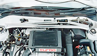 オクヤマ　ストラットタワーバー　IIタイプ　アルミ　622　トヨタ　フロント　EP91(ターボ)　スターレット　OKUYAMA　003