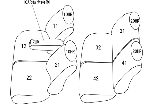 シートカバー Nボックス JF1/JF2 ホンダ クラッツィオ ライン 2列車全席セット Clazzio EH-0321