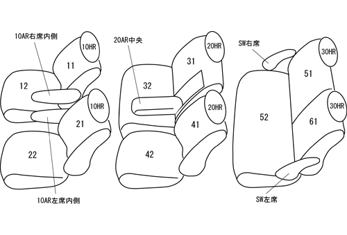 シートカバー ステップワゴン ガソリン RK1/RK2/RK5/RK6 ホンダ クラッツィオ プライム 3列車全席セット Clazzio EH-2520