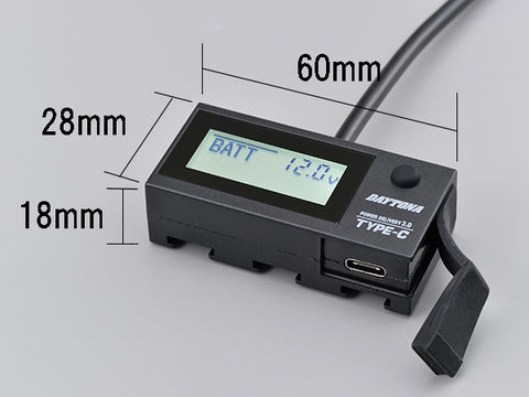 デイトナ デジタル電圧計&USB電源 e+CHARGER 17239 DAYTONA｜car-parts-diy｜02