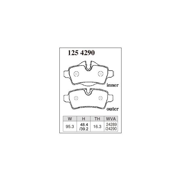 ディクセル ブレーキパッド Mタイプ リア MINI R55(クラブマン) ZF16 1254290 DIXCEL｜car-parts-diy｜07