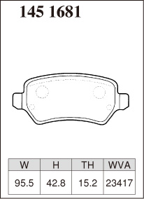 ブレーキパッド トラヴィック XM182/XM220 スバル ディクセル Pタイプ 1451681 リア左右セット DIXCEL SUBARU｜car-parts-diy｜05