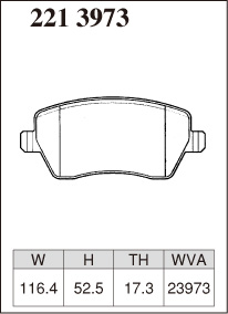 ブレーキパッド ルーテシア(クリオ)IV RH5F/RH5F1 ルノー ディクセル Zタイプ 2213973 フロント左右セット DIXCEL RENAULT｜car-parts-diy｜05