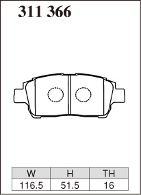 ディクセル ブレーキパッド Sタイプ フロント カローラスパシオ NZE121N 311366 DIXCEL トヨタ｜car-parts-diy｜05