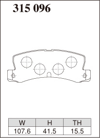 ディクセル ブレーキパッド RNタイプ リア カローラFX AE82 315096 DIXCEL トヨタ｜car-parts-diy｜03