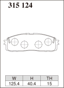 ディクセル ブレーキパッド ECタイプ リア クラウン GS130/LS130 315124 DIXCEL トヨタ｜car-parts-diy｜06