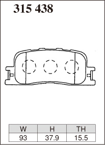 ディクセル ブレーキパッド ESタイプ リア ウィッシュ ZNE10G 315438 DIXCEL トヨタ｜car-parts-diy｜05