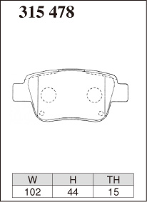 ディクセル ブレーキパッド ECタイプ リア アルファード/ヴェルファイア ATH20W 315478 DIXCEL トヨタ｜car-parts-diy｜06