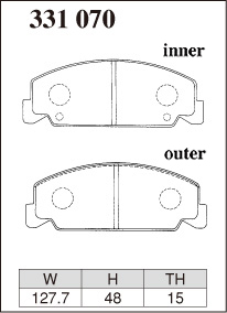 ブレーキパッド シビック EN1 ホンダ ディクセル ECタイプ 331070 フロント左右セット DIXCEL HONDA｜car-parts-diy｜06