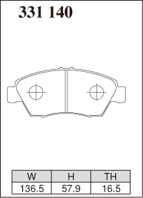 ディクセル ブレーキパッド REタイプ フロント フィット GE7/GE9 331140 DIXCEL ホンダ｜car-parts-diy｜04