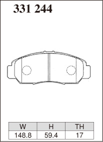 ブレーキパッド アコードワゴン CM2/CM3 ホンダ ディクセル ECタイプ 331244 フロント左右セット DIXCEL HONDA｜car-parts-diy｜06