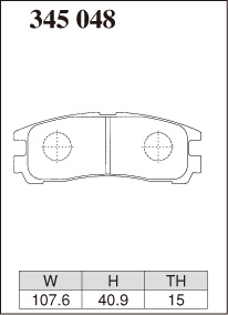 ディクセル ブレーキパッド ECタイプ リア RVR N23W 345048 DIXCEL 三菱｜car-parts-diy｜06